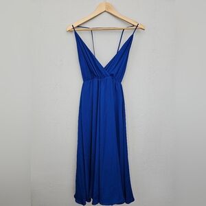 stunning blue TALULA (Aritzia) XXS halter midi dress